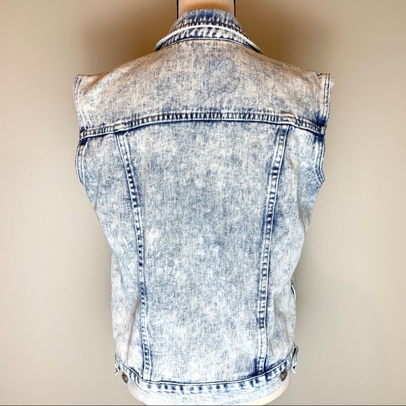 Pacsun DIY Denim Distressed Vest Small - Picture 7 of 9